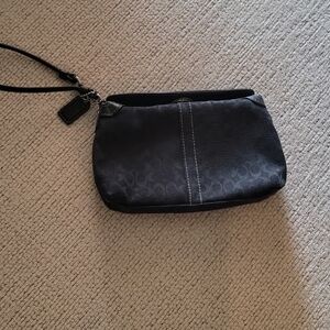 Coach Black Signature Wristlet